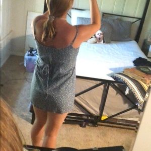 blue and white floral pacsun dress